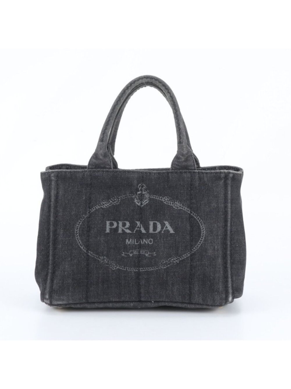 Prada Canapa Denim Tote Bag Shoulder